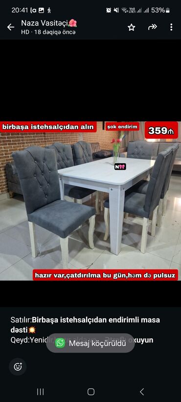 Soyuducu vitrinləri: Dördbucaq masa, Qonaq otağı üçün, 6 nəfər, Açılan, Digər xammal istehsal ölkəsi, Zəmanətsiz