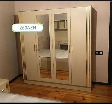 Ev və bağ: Yeni, 4 qapılı, Güzgülü, Ağ, Açılan, Düz dolab — 6
