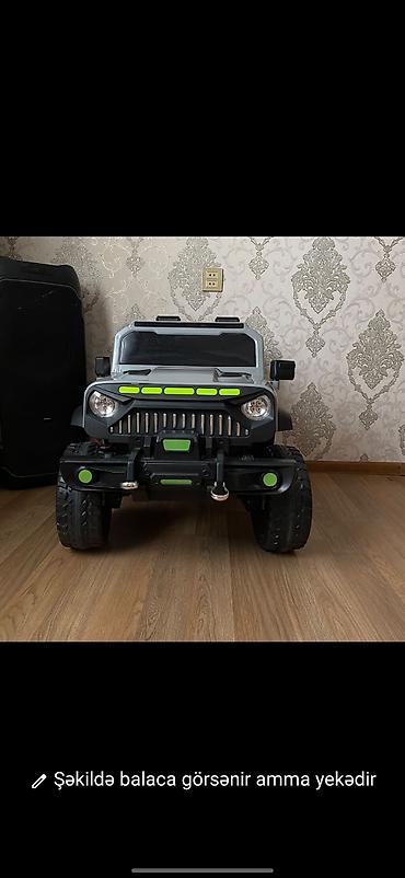 yeni doğulmuş uşaq paltarları: Uşaq üçün elektrikli off-road tipli miniatür maşın - Korpus: boz/qara — 1