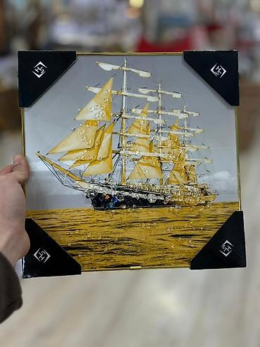 Şəkillər, tablolar: Şüşə üzərində 3D dekorlu tablo seti Divar tablosu Ölçü : 27x27 — 2