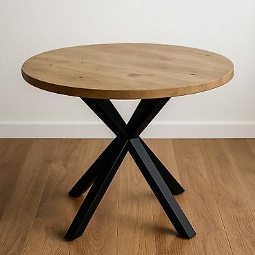 dvokrilni ormar forma ideale: Okrugli sto modernog industrijskog dizajna Prečnik 70 cm - Ploča — 1