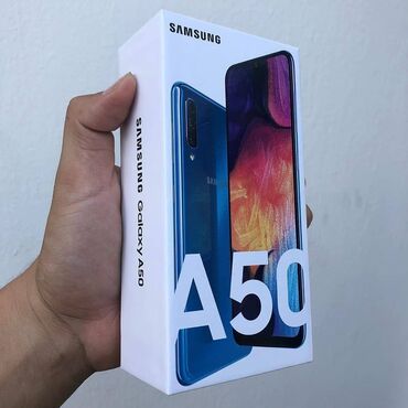 Samsung: Samsung Galaxy A50, 64 GB, rəng - Qara, Sensor, Barmaq izi, İki sim kartlı