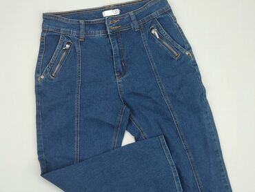 czarne dżinsy z wysokim stanem: Jeans, S (EU 36), condition - Very good