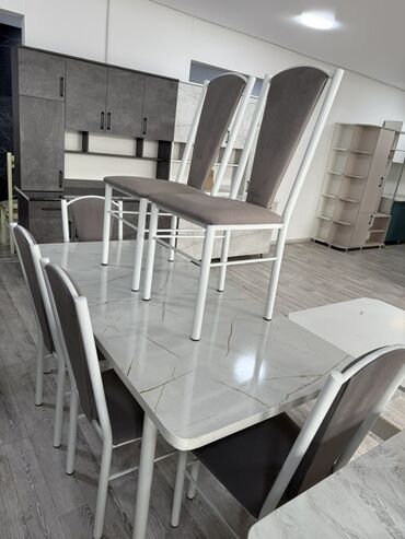 Кухонные столы и стулья: Кухонный стол и стул, цвет - Серый — 31