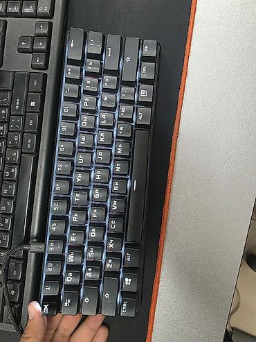 Компьютер жана ноутбук аксессуарлары: Клавиатура, HyperX, Механикалык, Зымдуу туташтыруу, Өлчөмү: 60% — 3