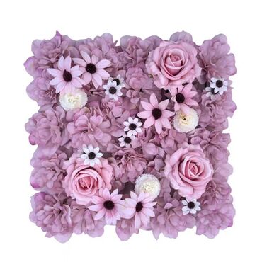 Süni güllər: Dekorativ süni gül paneli – kvadrat modul - Dizayn: sıx çiçək — 11