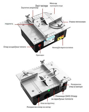 Motorne testere: Nova mala stona testera snaga 96W. Ima laserski izgravirane podeoke za — 7