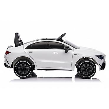 decije pesme: Mercedes-Benz AMG CLA 45 – dečiji automobil na akumulator, beli (šifra — 3