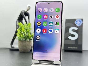 Samsung: Samsung Galaxy S21 5G, Б/у, 128 ГБ, цвет - Белый, 2 SIM — 4