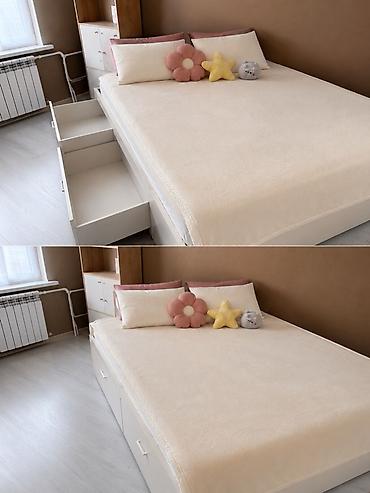 хранение: Кровать IKEA с подиумом и выдвижными ящиками Размер 1,50 на 200 - — 1