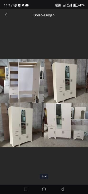 Dolablar: Açılan, 3 qapılı Düz dolab, Qarderob, paltar dolabı — 7