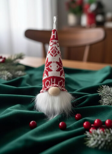 Yeni il oyuncaqları və bəzəkləri: Məhsul: LED işıqlı Yeni il/C̈əngə mücəssəməsi – skandinav cırtdan — 3