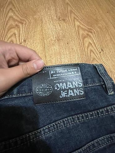 buraxılış paltarları b: OMANS JEANS kişi cins şalvarı - Rəng: tünd mavi (indigo) - Kəsim: düz — 3