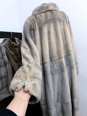Шубы: Шуба, Норка, Длинная модель, Италия, 6XL — 9