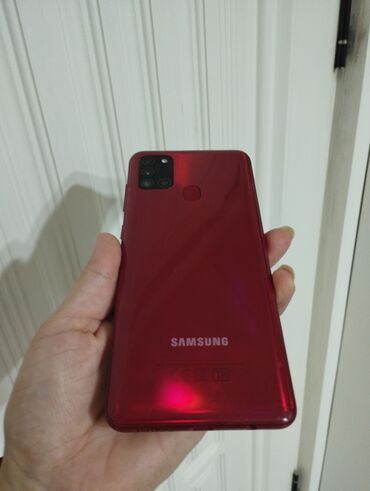 buf iphone 5 satın: Samsung Galaxy A21S, 64 GB, rəng - Qırmızı, Sensor, Barmaq izi, İki sim kartlı