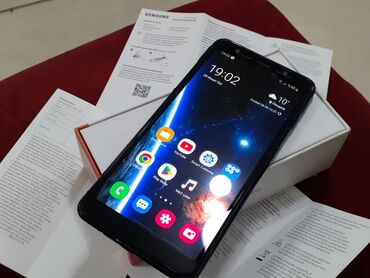 50 manat telefon: Samsung Galaxy A7 2018, 64 ГБ, цвет - Черный, Гарантия, Кнопочный, Сенсорный
