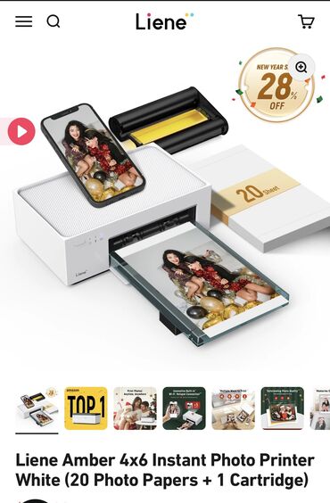 foto printer: Liene Printer - Mobil cihazlarınızdan şəkilləri 4x6 formatında rəngli