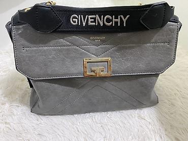 Çantalar: Givenchy qadın çantası - Rəng: boz (mat-metalik effektli) - Material — 1