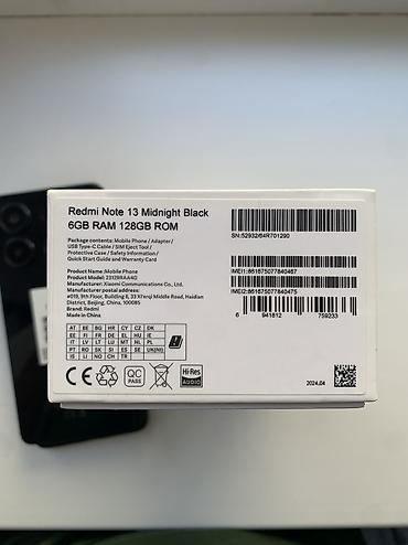 note 3: Redmi, Redmi Note 13, Б/у, 128 ГБ, цвет - Черный, 2 SIM — 7