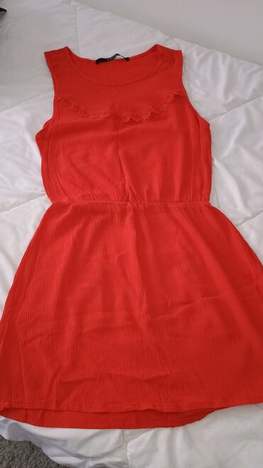 majica haljina: XS (EU 34), bоја - Crvena, Večernji, maturski, Na bretele