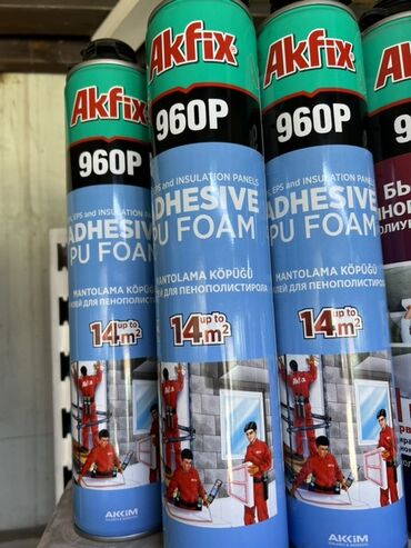 клей для стекло: Эшиктер үчүн монтаждоо көбүк, Akfix