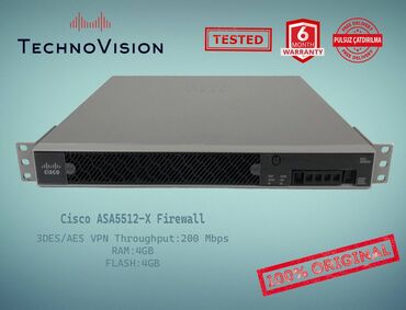 cisco modem: Cisco ASA 5512 X Firewall ✔️Sertifikasiyadan keçmiş təcrübəli