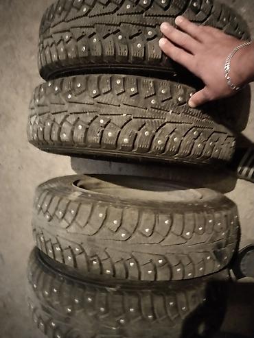 Комплект зимних шипованных НА МАТИЗ - Размер шин: 155/70 R13 новый — 1