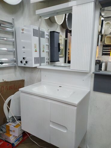 смесители в баку: Ağ rəngli hamam mebeli dəsti - Dəst tərkibi: alt tumbalı əl-üz yuma
