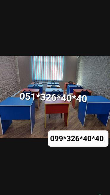 ofis masası: Mətbəx üçün, Qonaq otağı üçün, Yeni, Açılmayan, Dördbucaq masa, 1 stul, Azərbaycan