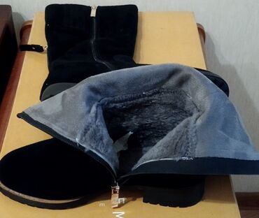 Сапоги: Продаю Сапоги евро зима по Италия,р 37, замша,внутри цегейк- мех — 5