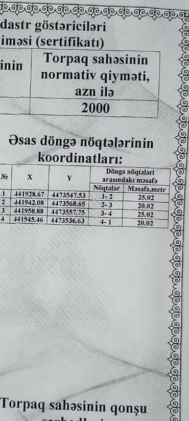 daşınmaz əmlak satışı: 5 sot, Kupça (Çıxarış) — 6