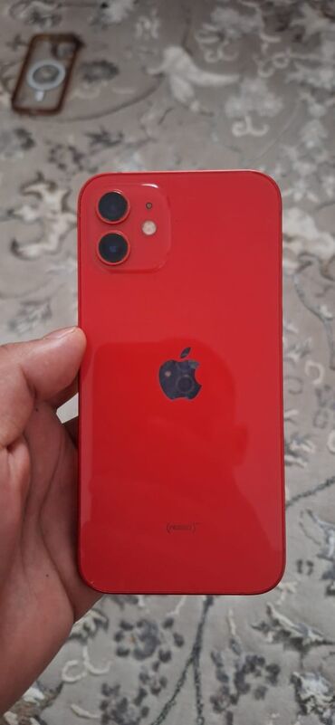 телефон j7: IPhone 12, Б/у, 128 ГБ, Красный, 84 %