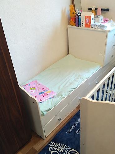 bunk bed: Детская кровать трансформер, Б/у, цвет - Белый — 2