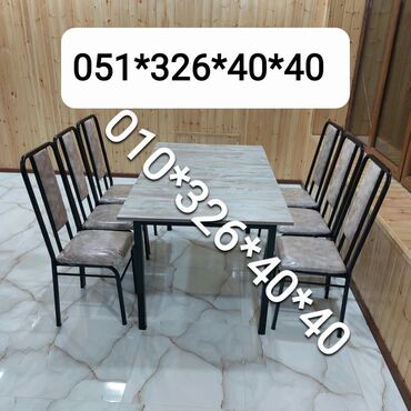 Masa və oturacaq dəstləri: Mətbəx üçün, Yeni, Açılan, Dördbucaq masa, 4 stul — 10