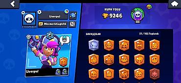 braw stars: Brawl Stars oyun hesabı - Kupa yolu: 9246 - Liqa: Açıq (profildə — 2