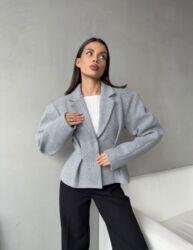 Пиджаки, жакеты: Пиджак, Классическая модель, Кашемир, Приталенная модель, Турция, S — 14