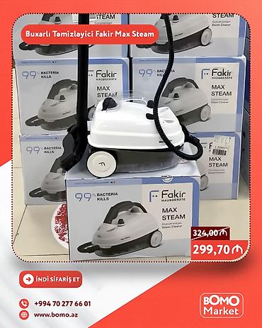 Ütülər və buxarlayıcılar: 🔥 Buxarlı Təmizləyici Maşın Fakir Max Steam Cleaner ✅ Marka: Fakir ✅ — 1