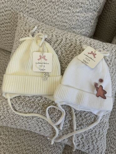 вязаный костюмчик для новорожденного: Комплект, түсү - Ак