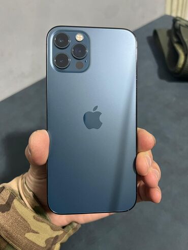 Apple iPhone: IPhone 12 Pro, Б/у, 128 ГБ, Pacific Blue, 77 % — 1