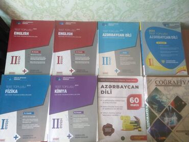 Kitablar, jurnallar, CD, DVD: Abituriyentlər üçün testlər və kitablar. Hər biri 3 azn