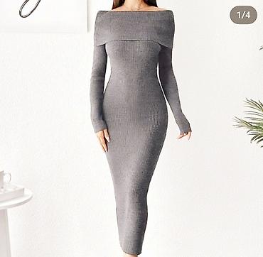 Haljine: Haljine duge sa elastinom. crna,tamno siva,svetlo siva,oker/tamno — 19