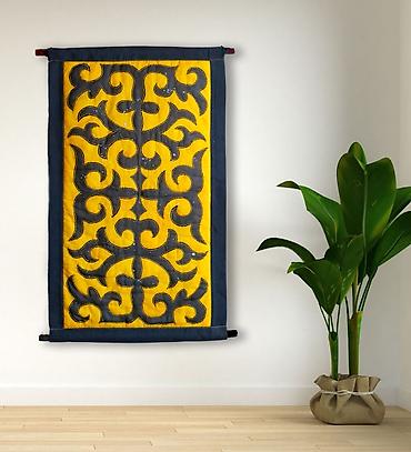 Другой текстиль: Стёганое шелковое панно с традиционным Кыргызским орнаментом — — 9