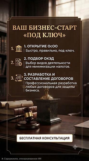 Юридические услуги | Гражданское право, Налоговое право | Консультация