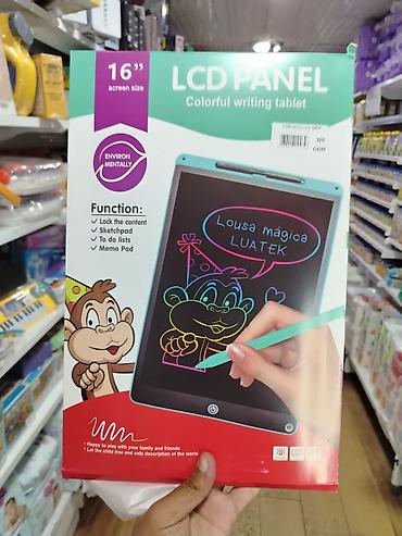 планшет с ручкай: LCD Panel — цветной планшет для письма и рисования - Диагональ — 1