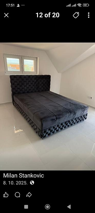 Kreveti: Tapacirani SPRING box francuski krevet sa uzglavljem – model sa — 8