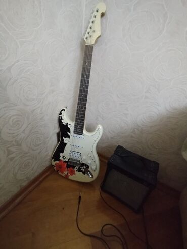 Микрофоны: Elektro gitara Masterwork 295 manat az işlenib üstünde hediyye
