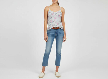 bluzki na ramiączkach plus size: T-shirt damski, rozmiar S