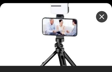 ucuz və keyfiyyətli telefonlar: Qara rəngli, üçayaqlı, portativ smartfon tripodu. Telefonu sabitləmək