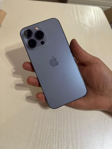 iphone 13 бишкек цена: IPhone 13 Pro, Колдонулган, 128 ГБ, Sierra Blue, Заряддоочу түзүлүш, Коргоочу айнек, Каптама, 77 %