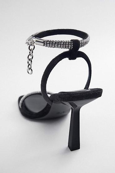 шлепанцы женские: Босоножки, 38, Zara, Новый, цвет - Черный, Самовывоз — 3
